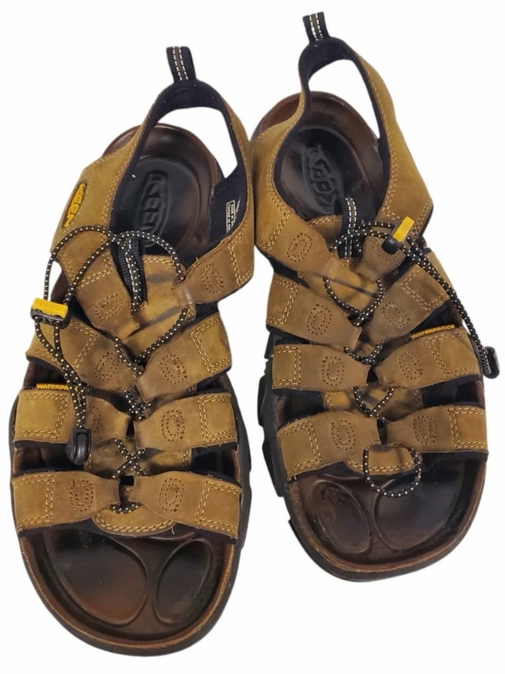 KEEN Dakota Brown Leather Hiking Fishing Trail Water Strap Sandals-Mens 11 - Picture 2 of 6